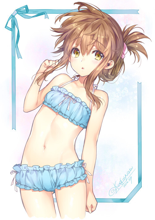 清凉夏日性感二次元热裤，短裤动漫美女甜心插画图片合集  第12张