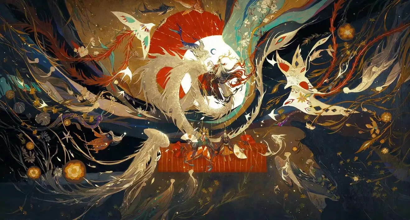 阴阳师精美场景插画图集，名画师笔下的阴阳师美图欣赏  第6张