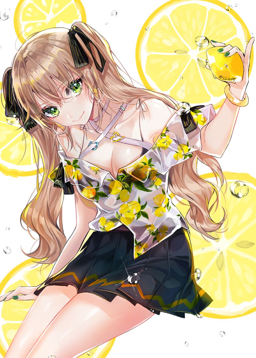 柠檬主题动漫美少女高清唯美图片