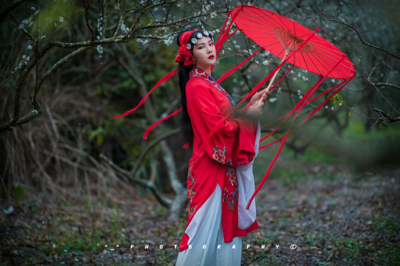 户外姿态优美腰肢纤细的古装女神身姿曼妙迷人写真集  第1张