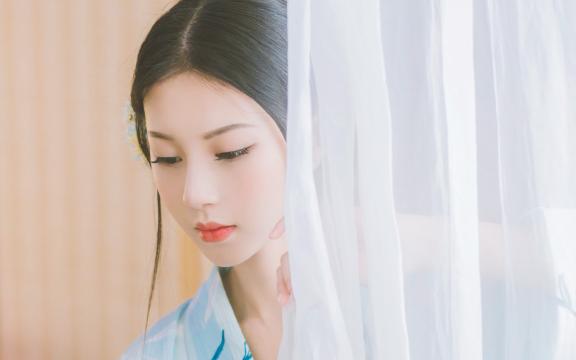 气质清新脱俗的和服妹子完美侧颜养眼美女写真  第9张