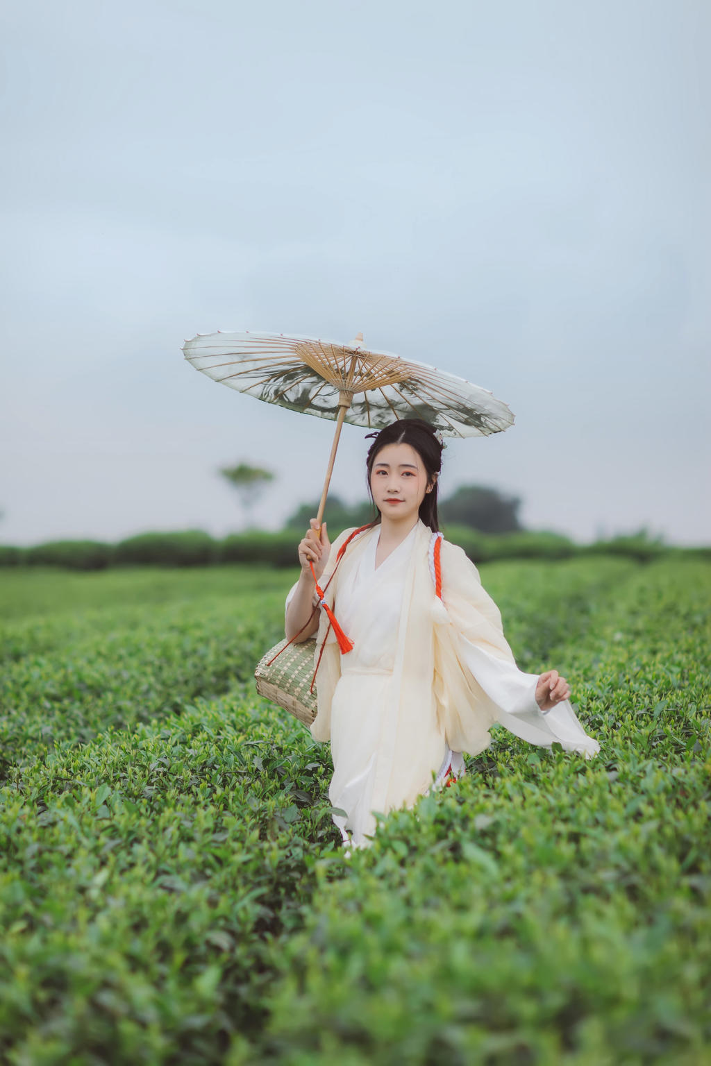 清丽秀雅的采茶女唯美古风摄影  第2张