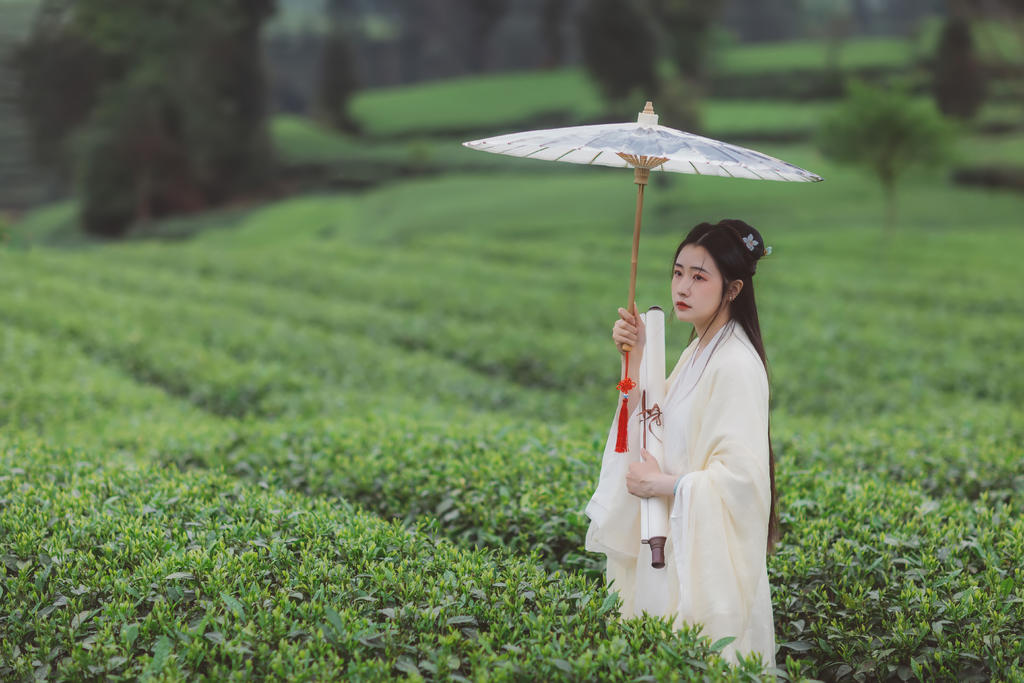 清丽秀雅的采茶女唯美古风摄影  第3张