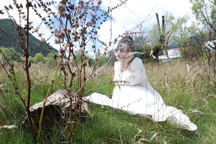 气质女明星王霏霏长裙性感写真  第8张