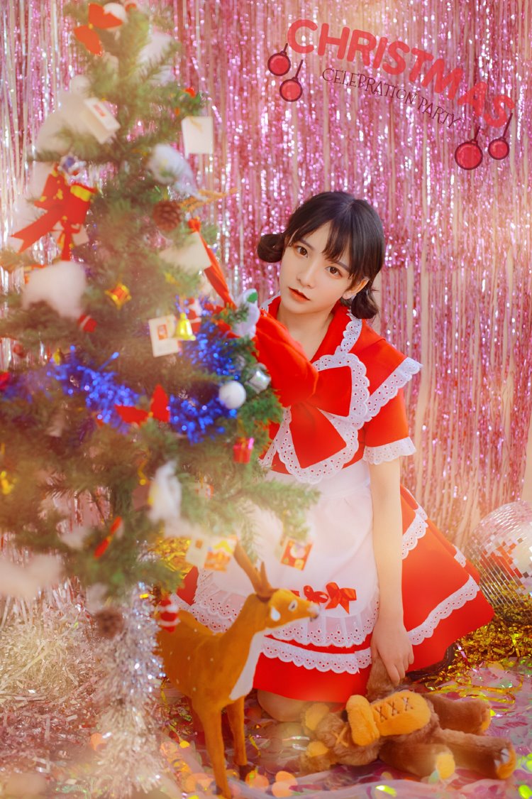 圣诞节的美少女甜美可爱清纯养眼活力俏皮写真图片
