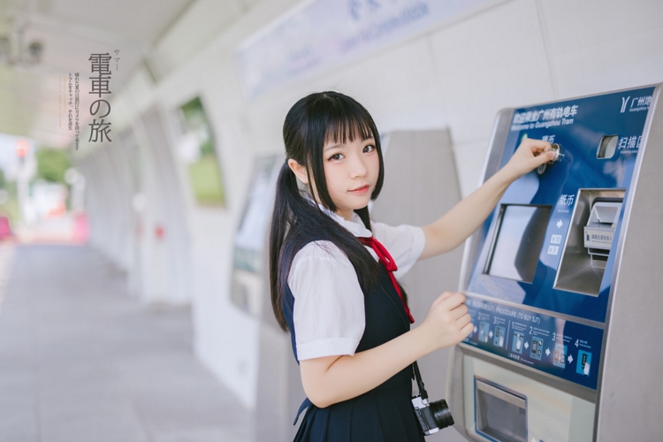 日本可爱漂亮美女街拍清纯制服学生妹写真图片  第6张