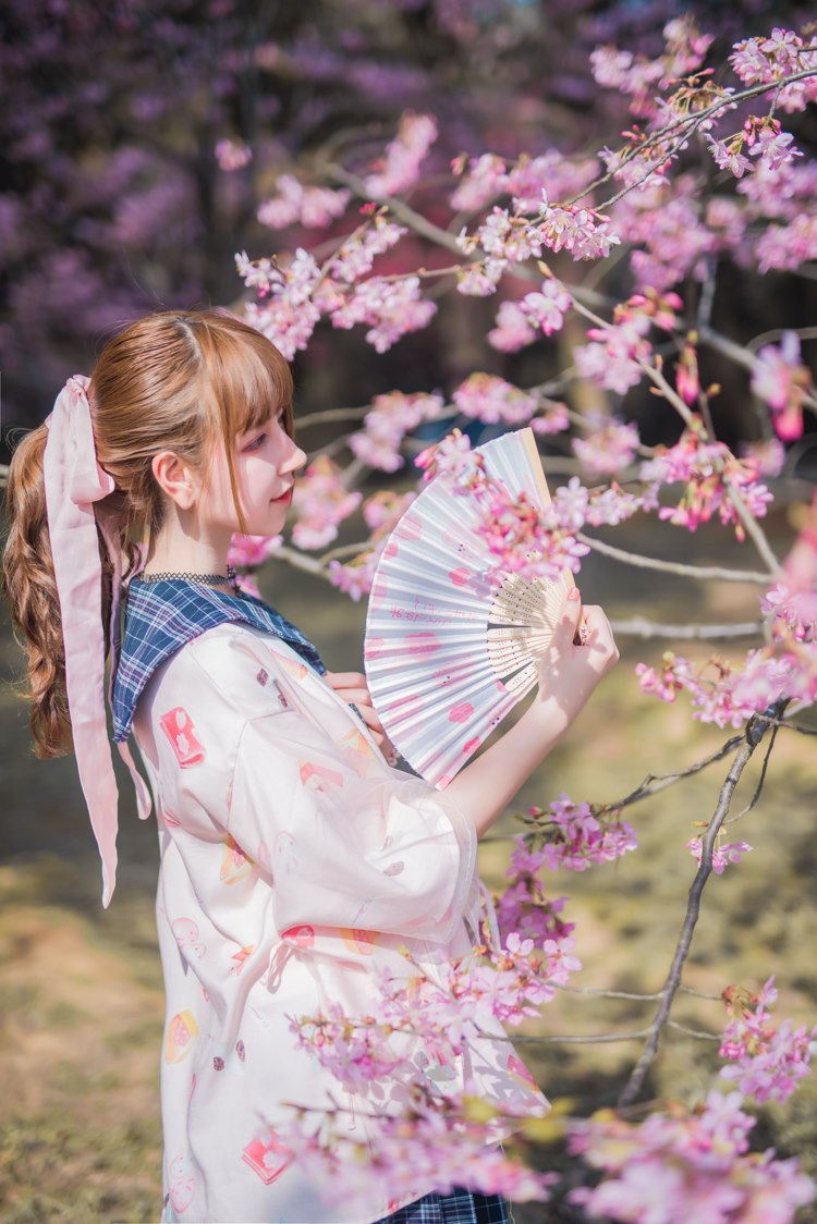 樱花美景佳人女神写真  第7张