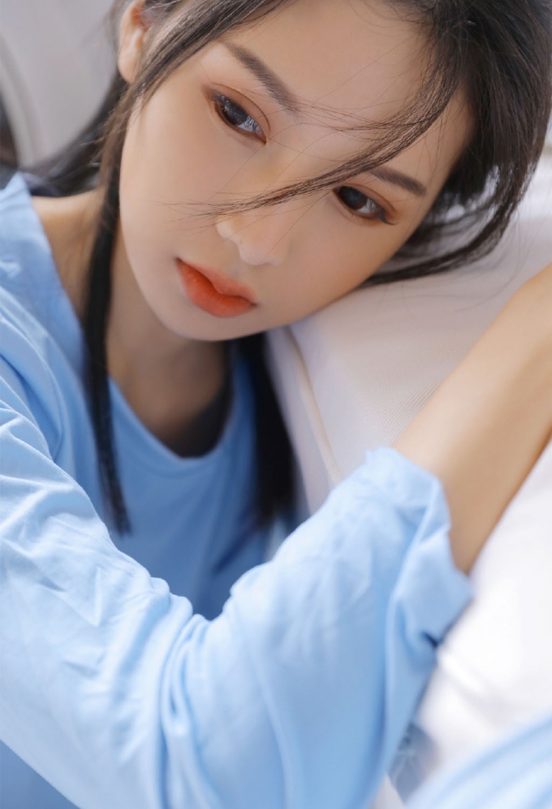 柠檬少女杏眼澄澈温柔无害女生照片  第10张