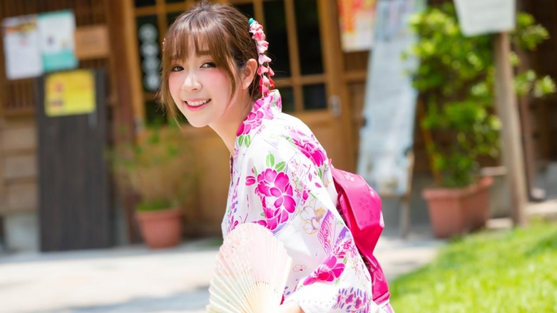 日本和服美女清新脱俗户外写真  第7张