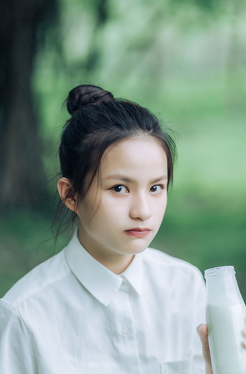 丸子头美女学生妹清新脱俗私拍  第5张