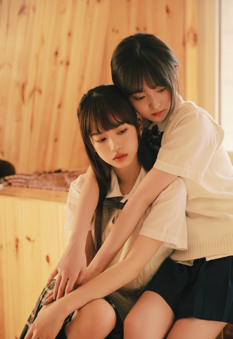 学生装姐妹花清纯可人女生照片  第5张