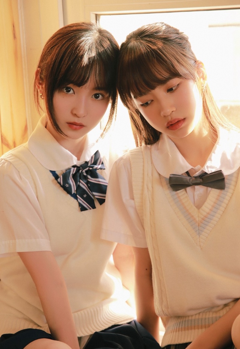 学生装姐妹花清纯可人女生照片  第8张