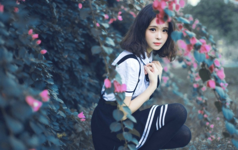 校园女神齐肩短发青春靓丽套图  第12张