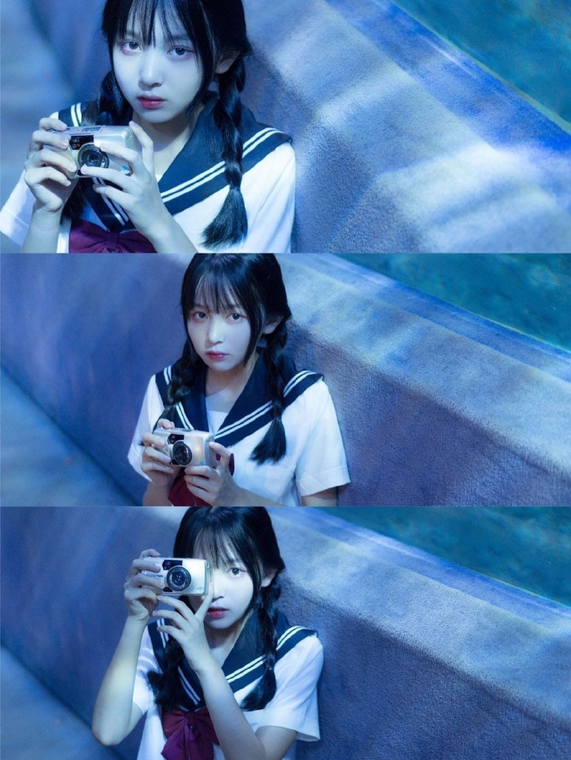 清纯水手服美少女水族馆私房照  第7张