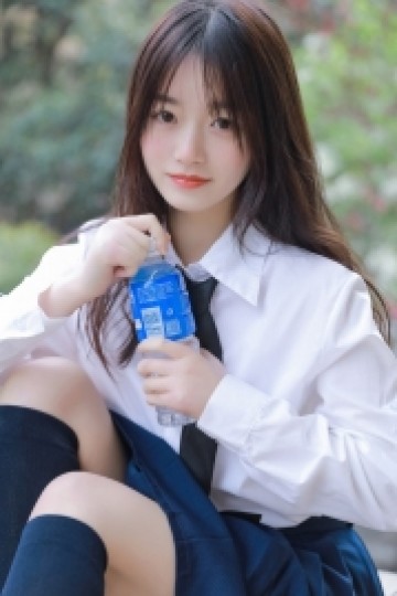 青春俏皮的美女校花制服诱惑唇红齿白诱人艺术照