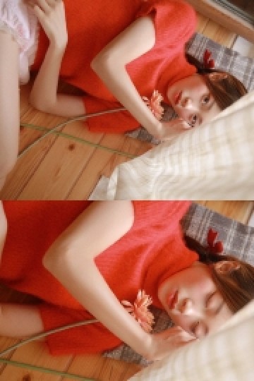 短裤美女修长美腿室内个人写真