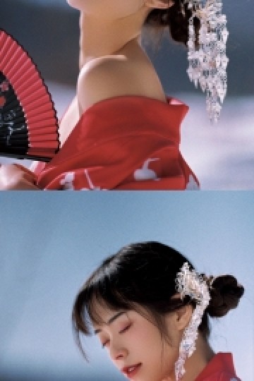 日本和服美女明艳动人雪地写真