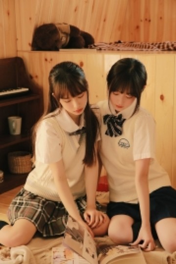 学生装姐妹花清纯可人女生照片