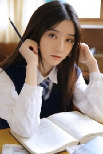 教室美女学生制服白丝美腿私拍