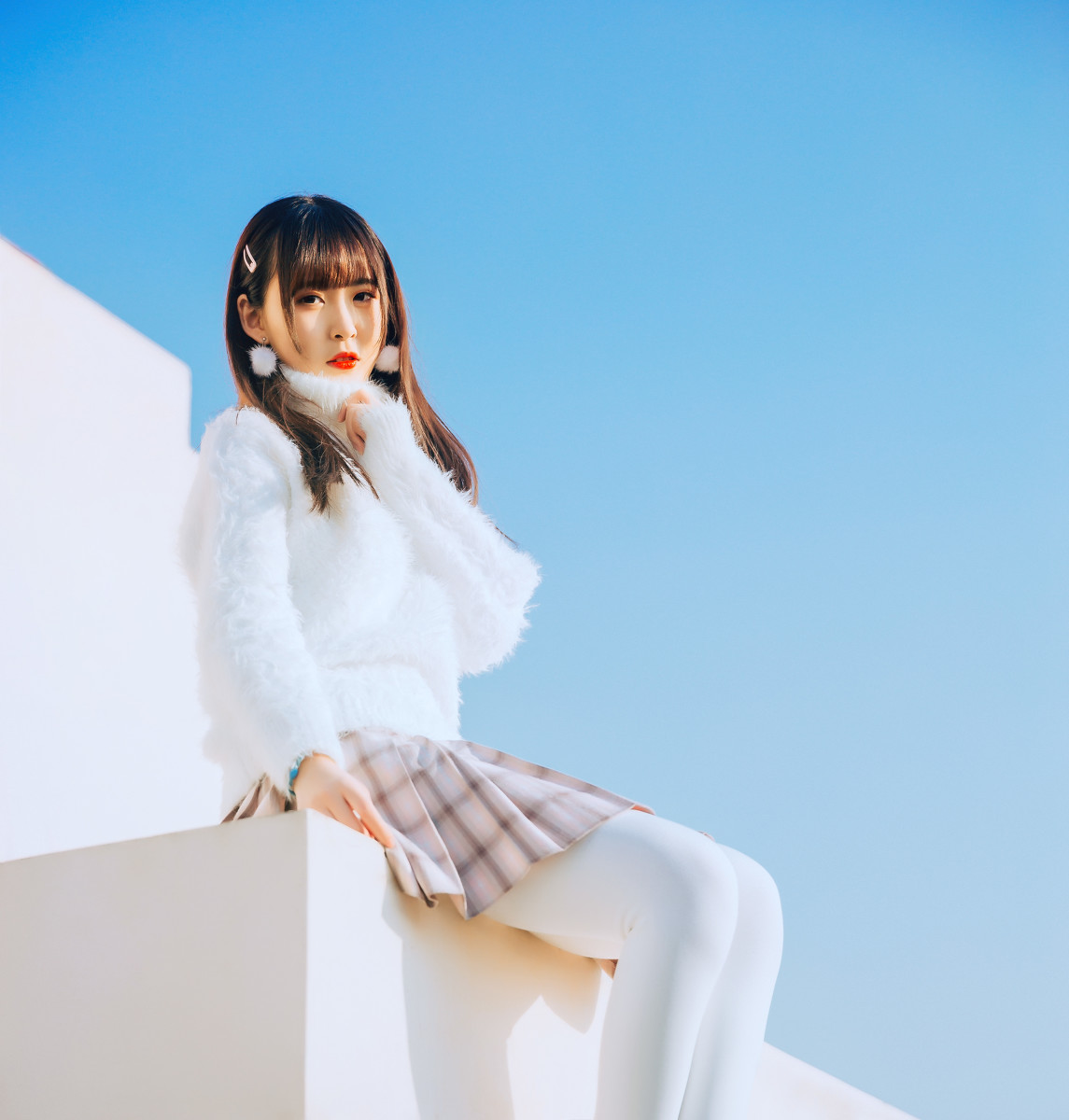 天台の少女