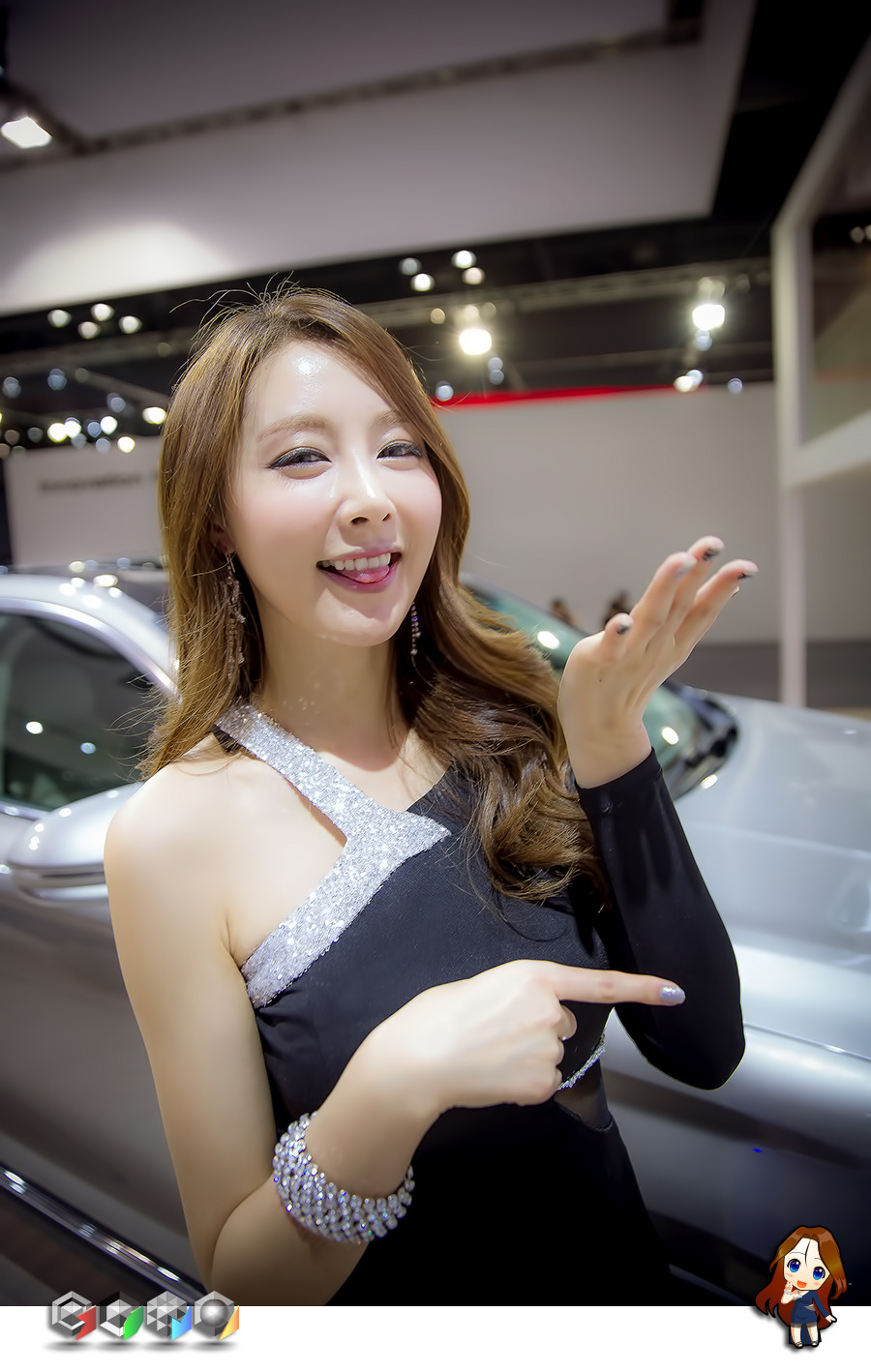 丰满韵味的韩国美女车模  第2张